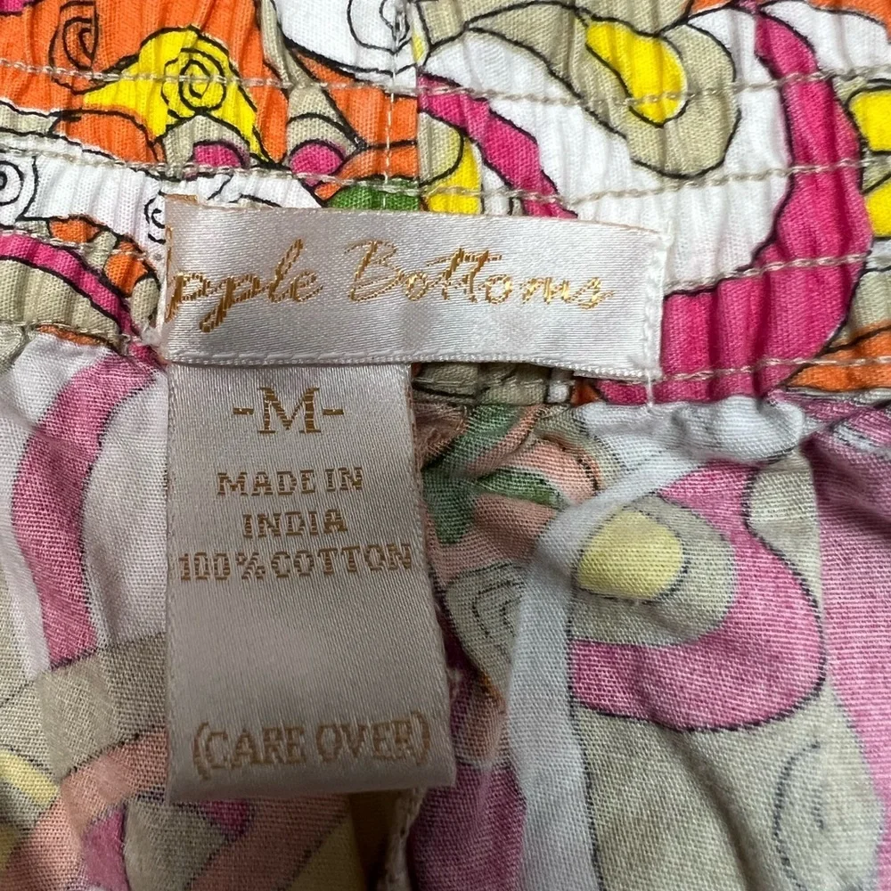 Vintage Apple Bottoms Pink & Orange Retro Swirl Pants Size Medium